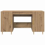 vidaXL Bureau chêne artisanal 140 x 50 x 75 cm Bois d'ingénierie