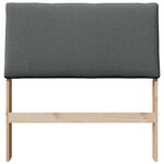 vidaXL Tête de lit capitonnée Gris foncé 90 cm Pin massif