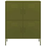 vidaXL Armoire de rangement Vert olive 80x35x101 5 cm Acier