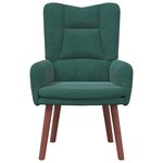 vidaXL fauteuil Vert foncé 63 x 67 x 94 cm Velours