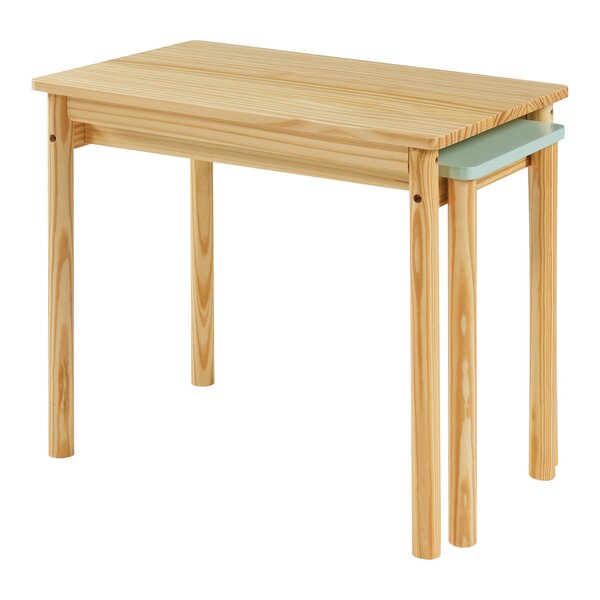 Bureau table poste de travail extensible pour enfant 60 x 38 x 51 5 cm vert menthe 03_0009053