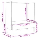 vidaXL Canapé à dossier haut Crème 109x56x121 cm Tissu