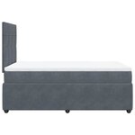 vidaXL Sommier à lattes de lit et matelas gris foncé 120x190cm velours