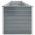 vidaXL Lit surélevé de jardin Acier galvanisé 400x80x45 cm Gris