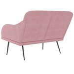 vidaXL Banc Rose 110x76x80 cm Velours