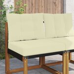 vidaXL Coussin de canapé d'extérieur 2 Pièces Crème Polyester
