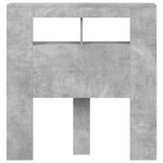 vidaXL Tête de lit à LED gris béton 100x18 5x103 5cm bois d'ingénierie