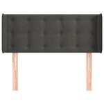 vidaXL Tête de lit avec oreilles Gris foncé 103x16x78/88 cm Velours