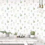 Evergreen papier peint herbs and flowers blanc