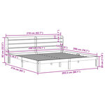 vidaXL Cadre de lit avec tête de lit sans matelas 200x200 cm