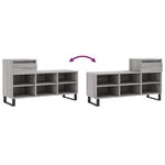 vidaXL Armoire à chaussures Sonoma gris 102x36x60 cm Bois d'ingénierie
