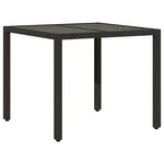 vidaXL Ensemble de salle à manger pour jardin 3 Pièces Noir