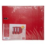 Lot De 3 Classeurs À Levier - Dos De 80mm - Format À Classer A4 - Extérieur En Polypropylène / Intérieur En Papier - Rouge - Exacompta