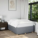vidaXL Cadre de lit sans matelas gris clair 120x190 cm tissu