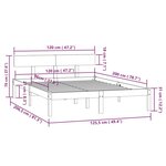vidaXL Cadre de lit sans matelas marron miel bois massif 120x200 cm