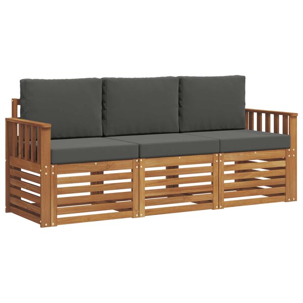 vidaXL Ensembles de canapés 3 pc Naturel et Anthracite