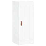 vidaXL Buffet haut Blanc 34 5x34x180 cm Bois d'ingénierie