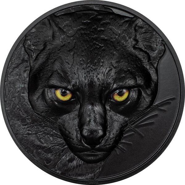 Pièce de monnaie en Argent 10 Dollars g 62.2 (2 oz) Millésime 2024 Hunters by Night OCELOT