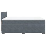 vidaXL Sommier à lattes de lit et matelas Gris foncé 140x200cm Velours