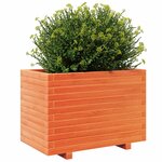 vidaXL Jardinière cire marron 70x40x49 5 cm bois de pin massif