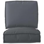 vidaXL Set de coussins de palette 2 Pièces Anthracite Tissu Oxford