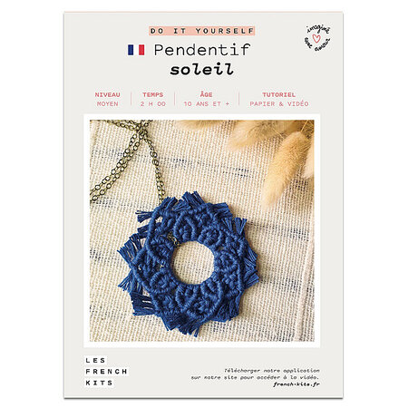 FRENCH KITS-Les French Kits - DIY - Pendentif - Soleil-Kit créatif fabriqué avec amour en France