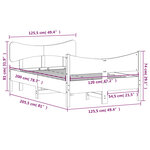 vidaXL Cadre de lit sans matelas blanc 120x200 cm bois de pin massif