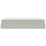 vidaXL Cadre de lit avec matelas Gris clair 120 x 190 cm Velours