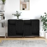 vidaXL Buffets 2 Pièces Chêne noir