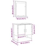 vidaXL Ensemble de mobilier de salle de bain avec porte 2 Pièces Marron