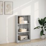 vidaXL Bibliothèque sonoma gris 60x24x109 cm bois d'ingénierie