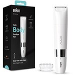 Braun body mini bs1000 tondeuse corps éléctrique pour hommes et femmes - wet&dry - multi-usages - blanc