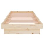 vidaXL Cadre de lit bois massif 75x190 cm petit simple