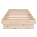 vidaXL Cadre de lit bois massif 75x190 cm petit simple