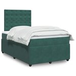 vidaXL Sommier à lattes de lit avec matelas vert foncé 120x190 cm
