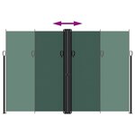 vidaXL Auvent latéral rétractable vert foncé 220x1200 cm