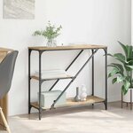 vidaXL Table console Chêne artisanal 88 5 x 30 x 75 cm