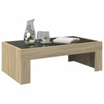 vidaXL Table basse avec LED infini chêne sonoma 90x50x30 cm