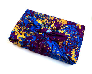 Emballage Réutilisable Furoshiki Satin Luxe Coton M : Flirt Automnal