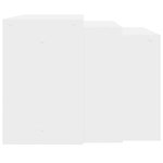 vidaXL Tables gigognes 3 Pièces blanc bois d'ingénierie