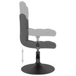 vidaXL Chaises pivotantes à manger lot de 2 gris foncé velours