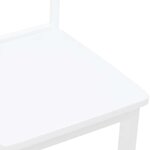 vidaXL Chaises à manger 2 Pièces blanc bois massif caoutchouc