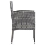 vidaXL Chaises de jardin coussins gris foncé 2 Pièces résine tressée