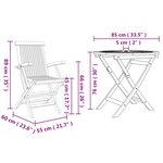 vidaXL Ensemble de salle à manger pour jardin 3 Pièces Marron