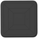 vidaXL Plateau carré à fleurs 6 Pièces Noir 36 x 36 x 2.5 cm Plastique