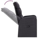 vidaXL Ensemble à manger de jardin avec coussins 9 Pièces noir