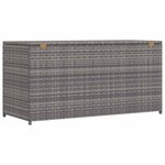 vidaXL Boîte de rangement de jardin gris 120x50x60 cm résine tressée