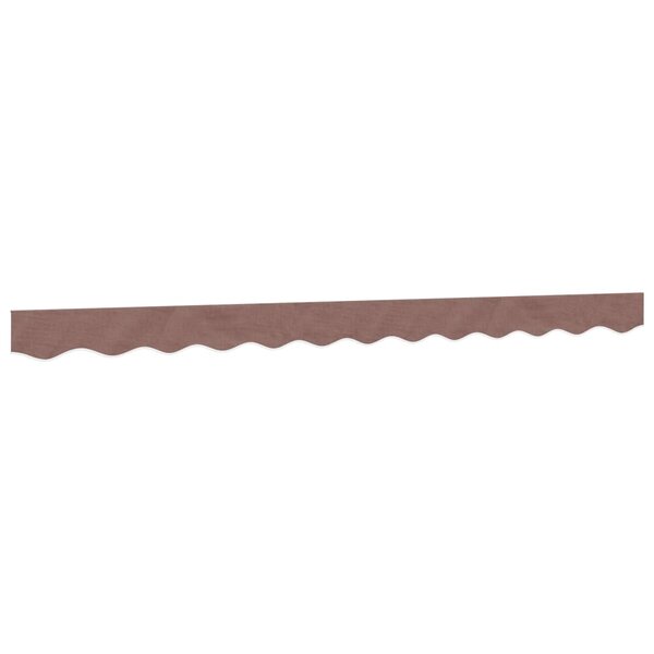 vidaXL Tissu de remplacement de cantonnière d’auvent rayure marron 3 m