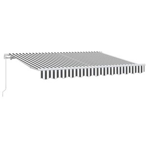 vidaXL Auvent Rétractable Anthracite et blanc 300 x 200 cm