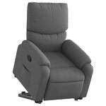 vidaXL Fauteuil inclinable Gris foncé Tissu